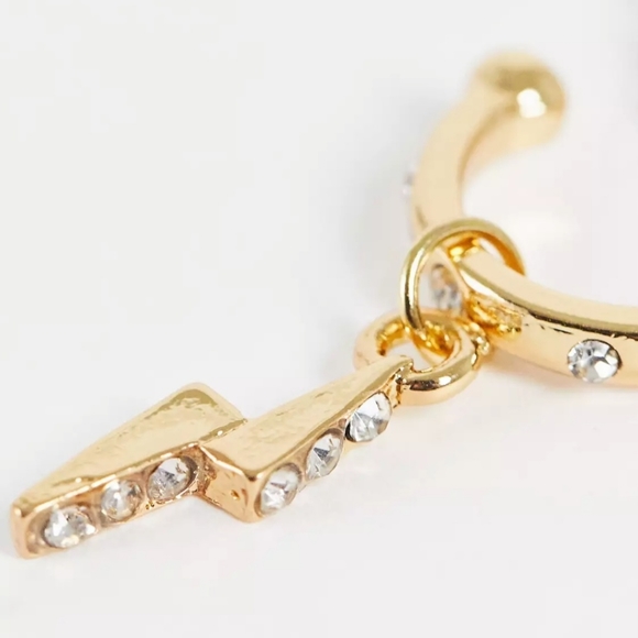 ASHIANA | Huggie & Cuff Earrings w/ Crystal Details in Gold - Picture 7 of 9